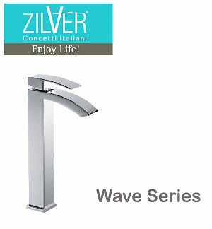 Zilver Wave Single Lever Basin Mixer Long